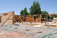 Bluff Fort Co-op walls going up, May 24, 2012.